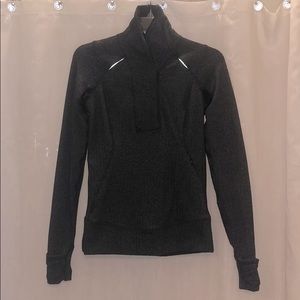 Lululemon herringbone Think Fast 1/4 zip pullover
